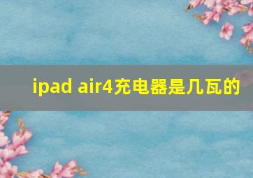 ipad air4充电器是几瓦的